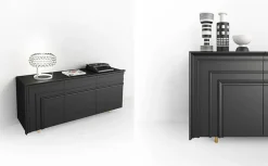 Minotti Italia Madia in stile design Gessolina con piedini di in offerta- Madie