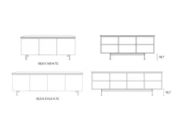 Ozzio Madia in stile moderno Armor di in Offerta Outlet- Madie