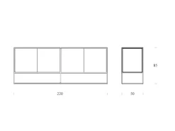 Madia in stile moderno Coral di in Offerta Outlet Madie