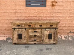 Madia in stile moderno Credenza industrial  jupiter ante scorrevoli e cassetti   in  offerta   di a prezzo scontato^Outlet Etnico Clearance
