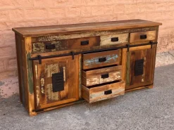 Madia in stile moderno  madia industrial jupiter  legno recicle di a prezzo Outlet^Outlet Etnico New