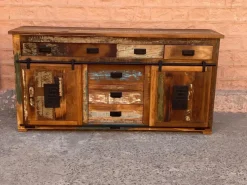 Madia in stile moderno  madia industrial jupiter  legno recicle di a prezzo Outlet^Outlet Etnico New