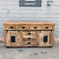 Madia Madia credenza jupiter indutrial  2 ante scorrevoli 7 cassetti di a prezzi convenienti^Outlet Etnico New