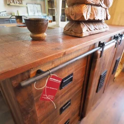 Sale Madia Madia industrial jupiter 2 ante scorrevoli e cassetti di a prezzi convenienti Madie