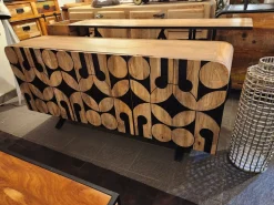 New Madia Madia nagoya etnica vintage industrial black e wood in offerta in stile design di in Offerta Outlet Madie