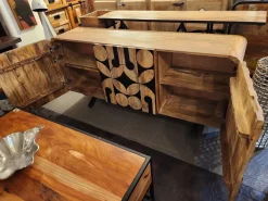 New Madia Madia nagoya etnica vintage industrial black e wood in offerta in stile design di in Offerta Outlet Madie