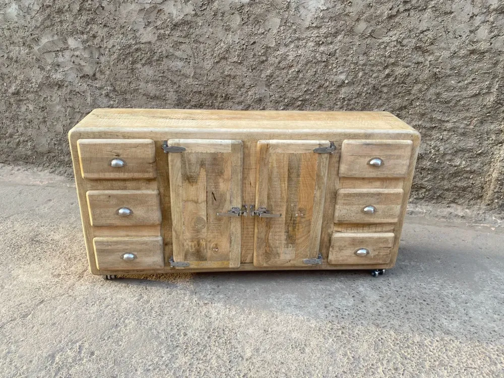 Madia Mobile vintage vecchia ghiacciaia in legno di a prezzi convenienti^Outlet Etnico New