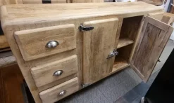 Madia Mobile vintage vecchia ghiacciaia in legno di a prezzi convenienti^Outlet Etnico New