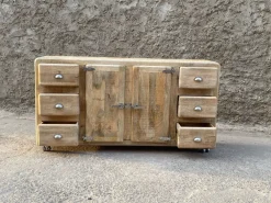 Madia Mobile vintage vecchia ghiacciaia in legno di a prezzi convenienti^Outlet Etnico New