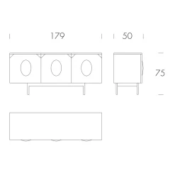Madia modello 1 madia hopper spedibile  di a PREZZI OUTLET Madie
