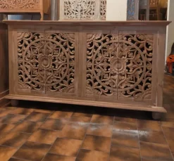 Outlet Etnico Madia modello Credenza oriente teak 160 di a prezzo scontato- Madie