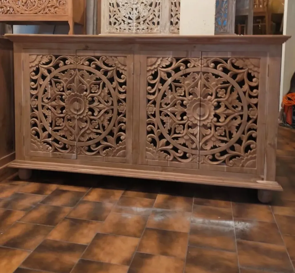 Outlet Etnico Madia modello Credenza oriente teak 160 di a prezzo scontato- Madie