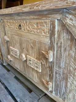 Madia modello Madia credenza teak sbiancata 120 140 cm di a prezzo Outlet^Outlet Etnico