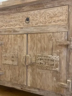 Madia modello Madia credenza teak sbiancata 120 140 cm di a prezzo Outlet^Outlet Etnico