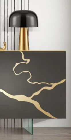 Mobilificio Bellutti Madia modello Madia oro nero di in Offerta Outlet- Madie