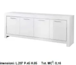 Artigianale Madia modello Modena di in Offerta Outlet- Madie