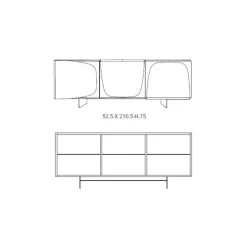 Ozzio Madia modello Trilogy di a prezzo scontato- Madie