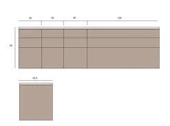 Madia Sabbia  in stile design di in Offerta Outlet^NovaMobili Hot