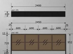 Madia Vetrina unit di in stile moderno scontata -55%^Cesar Hot