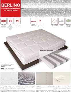 Discount Materasso BERLINO molle insacchettate + memory PREZZO SCONTATO Materassi