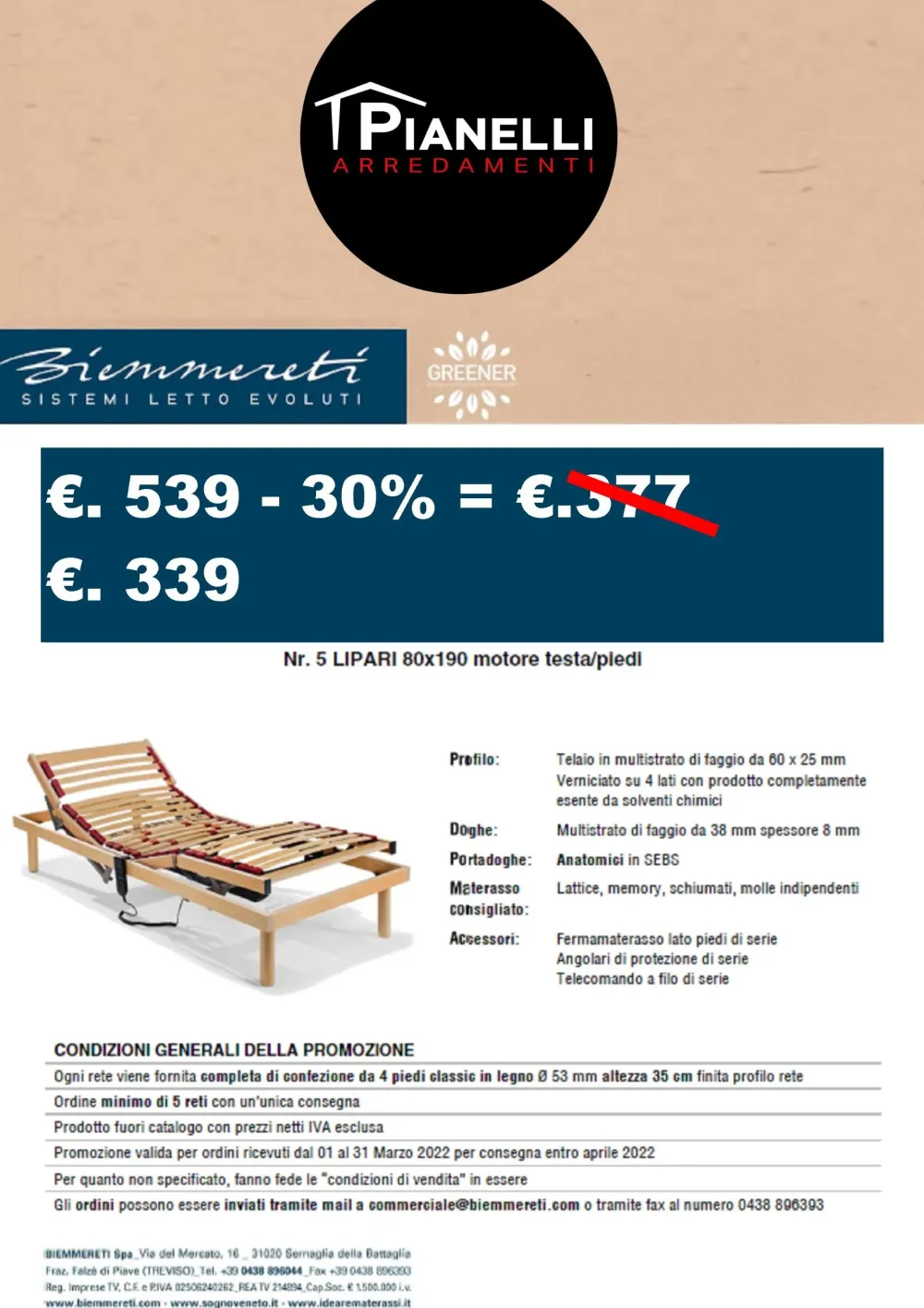 Artigianale Materasso Corallo memory a prezzo ribassato- Materassi