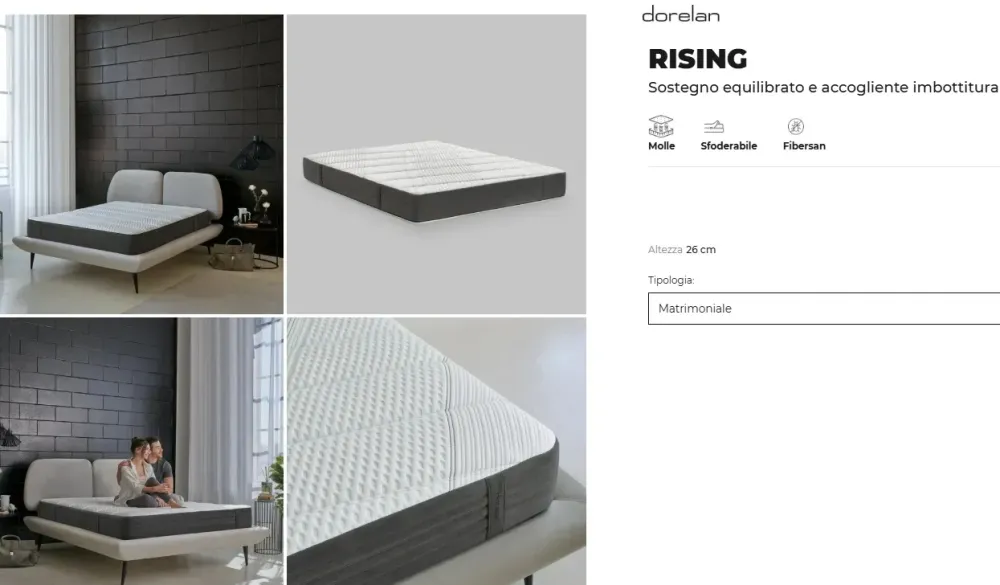 Materasso Rising a prezzi outlet^Dorelan Outlet