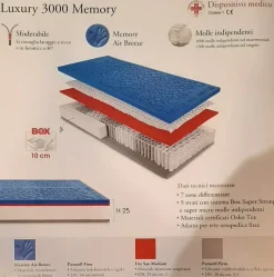Artigianale Materasso Materasso luxury 1660 memory molle insacchettate  a prezzo ribassato- Materassi
