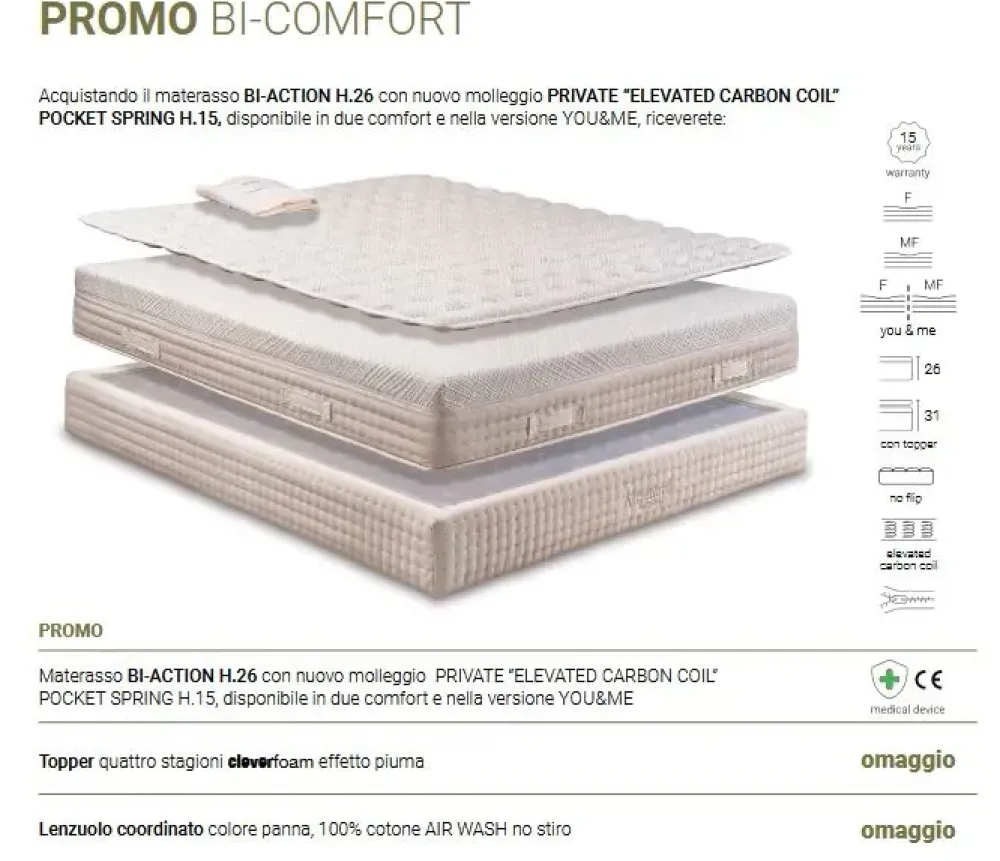 Altrenotti Materasso molle insacchettate a prezzo ribassato- Materassi