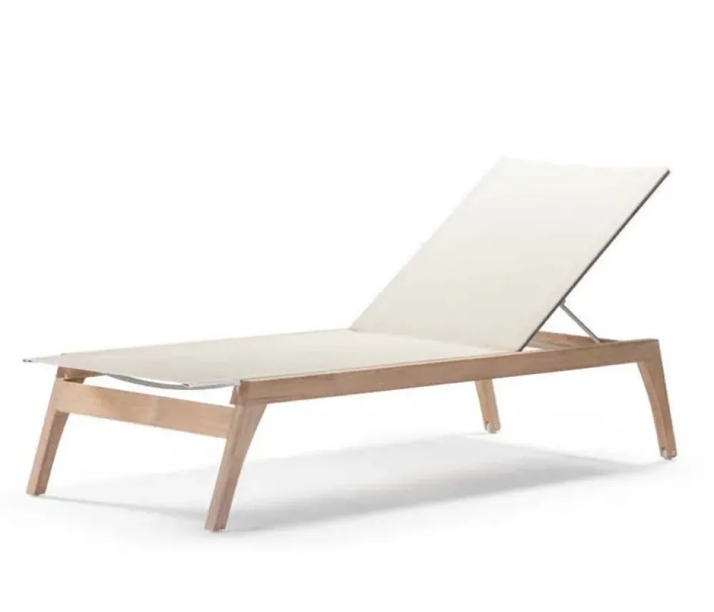 Sdraio in teak e acciaio inox luxury : divano da giardino a prezzi outlet^Md work Outlet
