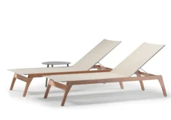 Sdraio in teak e acciaio inox luxury : divano da giardino a prezzi outlet^Md work Outlet