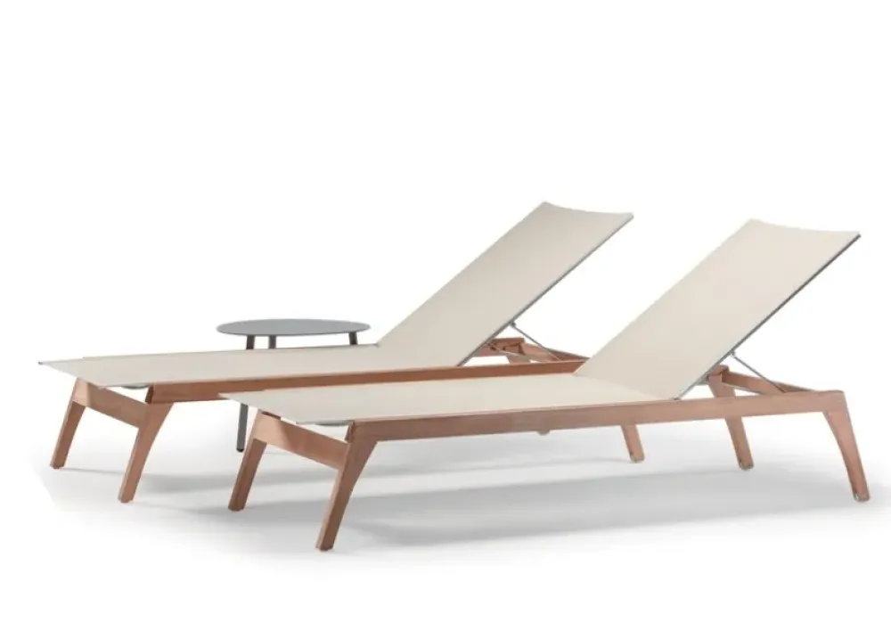 Sdraio in teak e acciaio inox luxury : divano da giardino a prezzi outlet^Md work Outlet