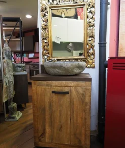 Mobile arredo bagno A terra Mobile bagno newport legno india in offerta  in svendita^Outlet Etnico New