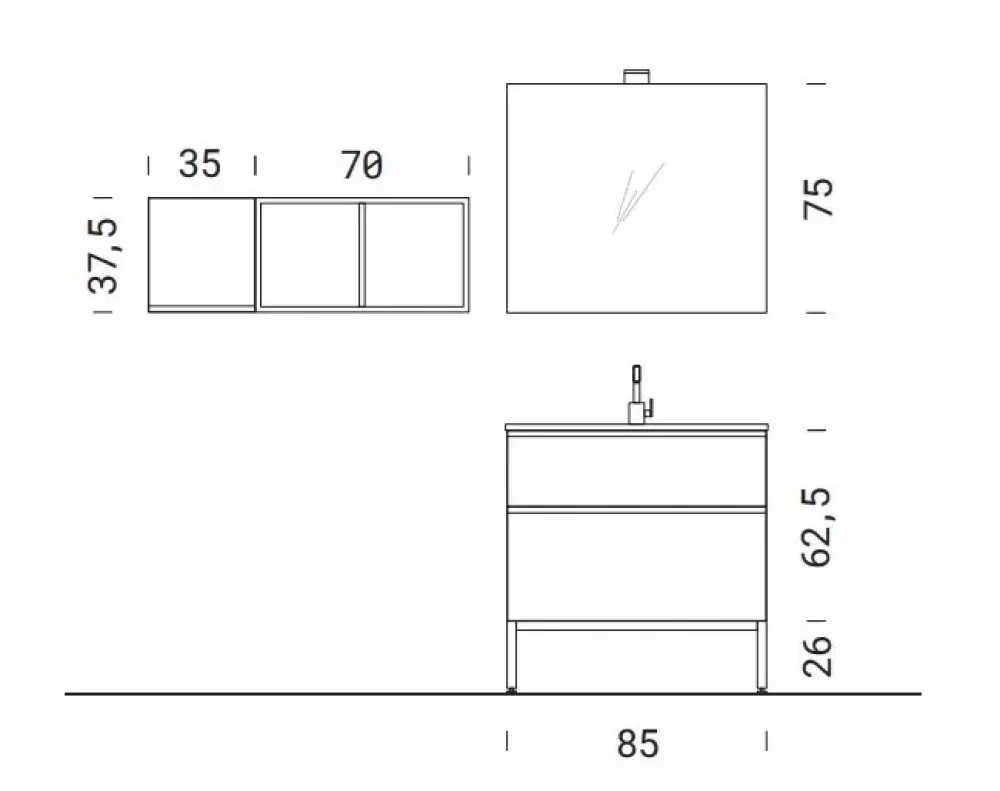 Mobile arredo bagno A terra Bgo 2020 a prezzi scontati^Compab Clearance