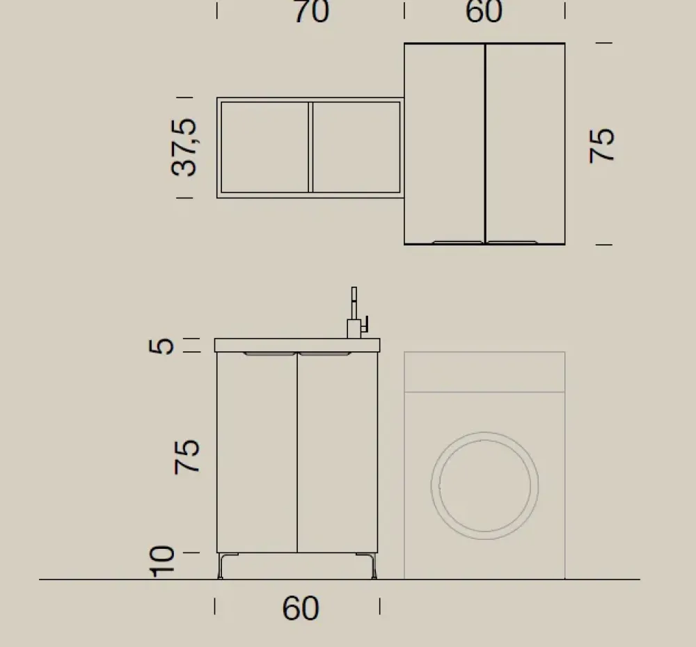 Best Mobile arredo bagno A terra Up027 in offerta Mobili Bagno A Terra