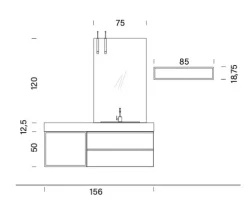 Online Mobile arredo bagno Sospeso Bg004 a prezzo conveniente Mobili Bagno Sospeso