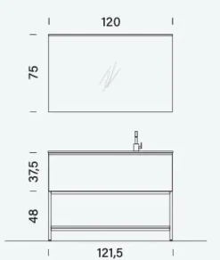 Online Mobile bagno A terra Bg028 a prezzo scontato Mobili Bagno A Terra