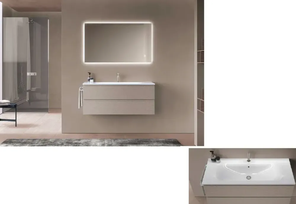 Baxar Mobile bagno Soft m1 IN OFFERTA OUTLET- Mobili Bagno Sospeso