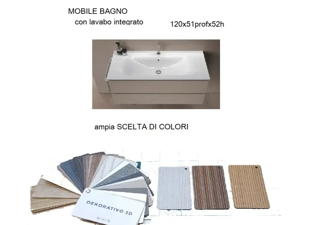 Baxar Mobile bagno Soft m1 IN OFFERTA OUTLET- Mobili Bagno Sospeso