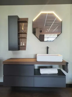 Baxar Mobile bagno Surf grigio fumè IN OFFERTA OUTLET- Mobili Bagno Sospeso