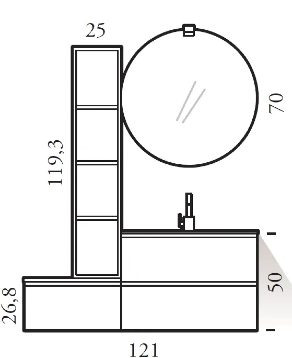 Compab Mobile bagno Bg26 SCONTATO a PREZZI OUTLET- Mobili Bagno Sospeso
