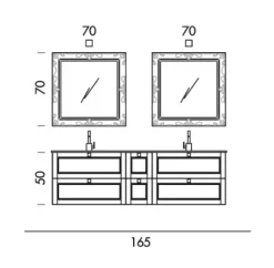 Mobile bagno CLASSICO Diamante a prezzi outlet Mobili Bagno Sospeso