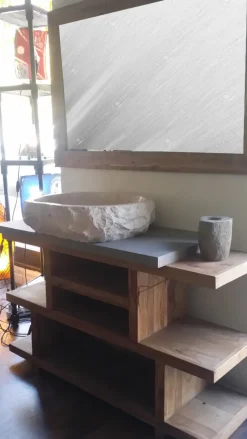 New Mobile bagno Mobile bagno zen iroko i legno di noce indiano in offerta outlet IN OFFERTA OUTLET Mobili Bagno A Terra