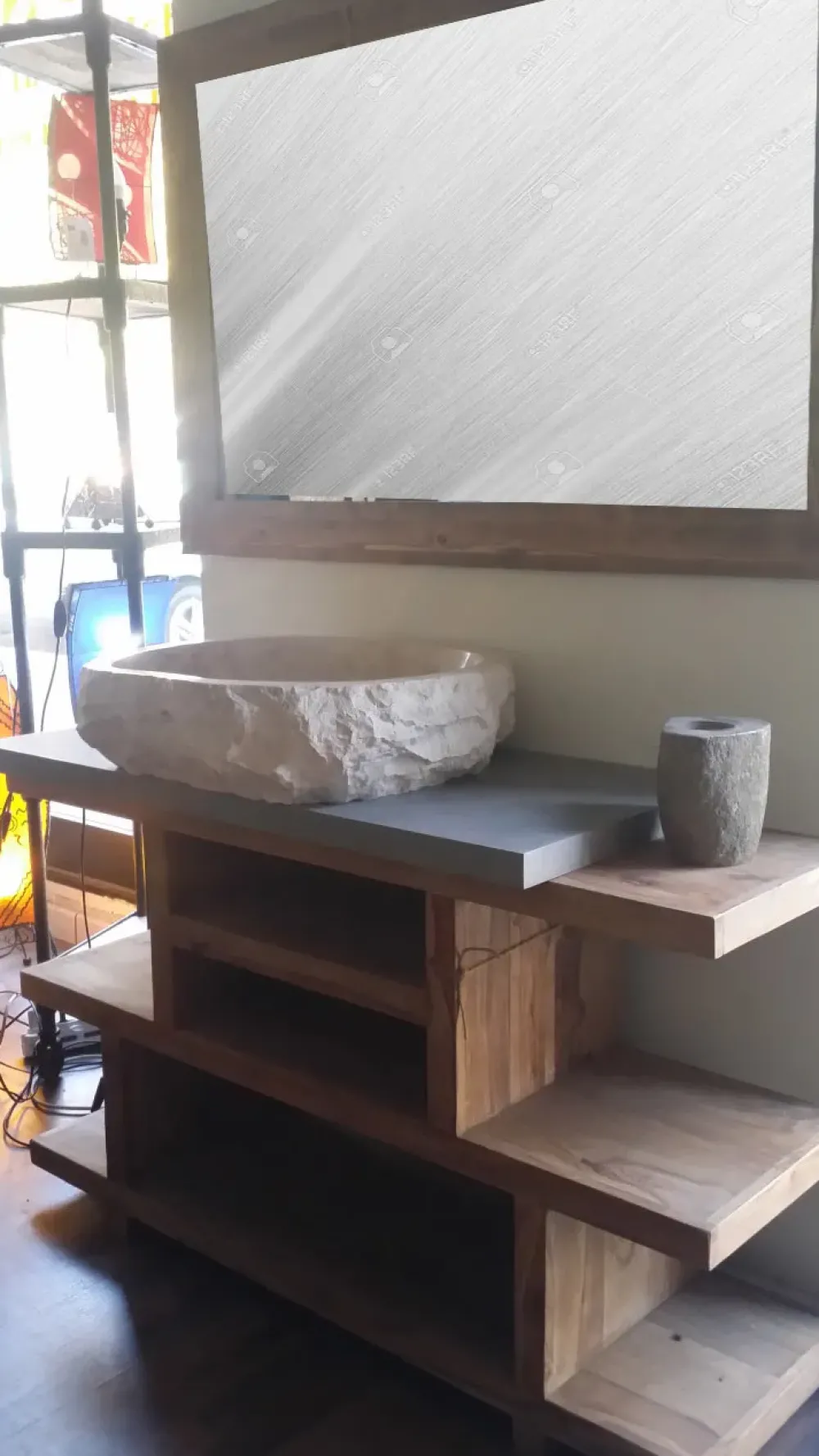 New Mobile bagno Mobile bagno zen iroko i legno di noce indiano in offerta outlet IN OFFERTA OUTLET Mobili Bagno A Terra