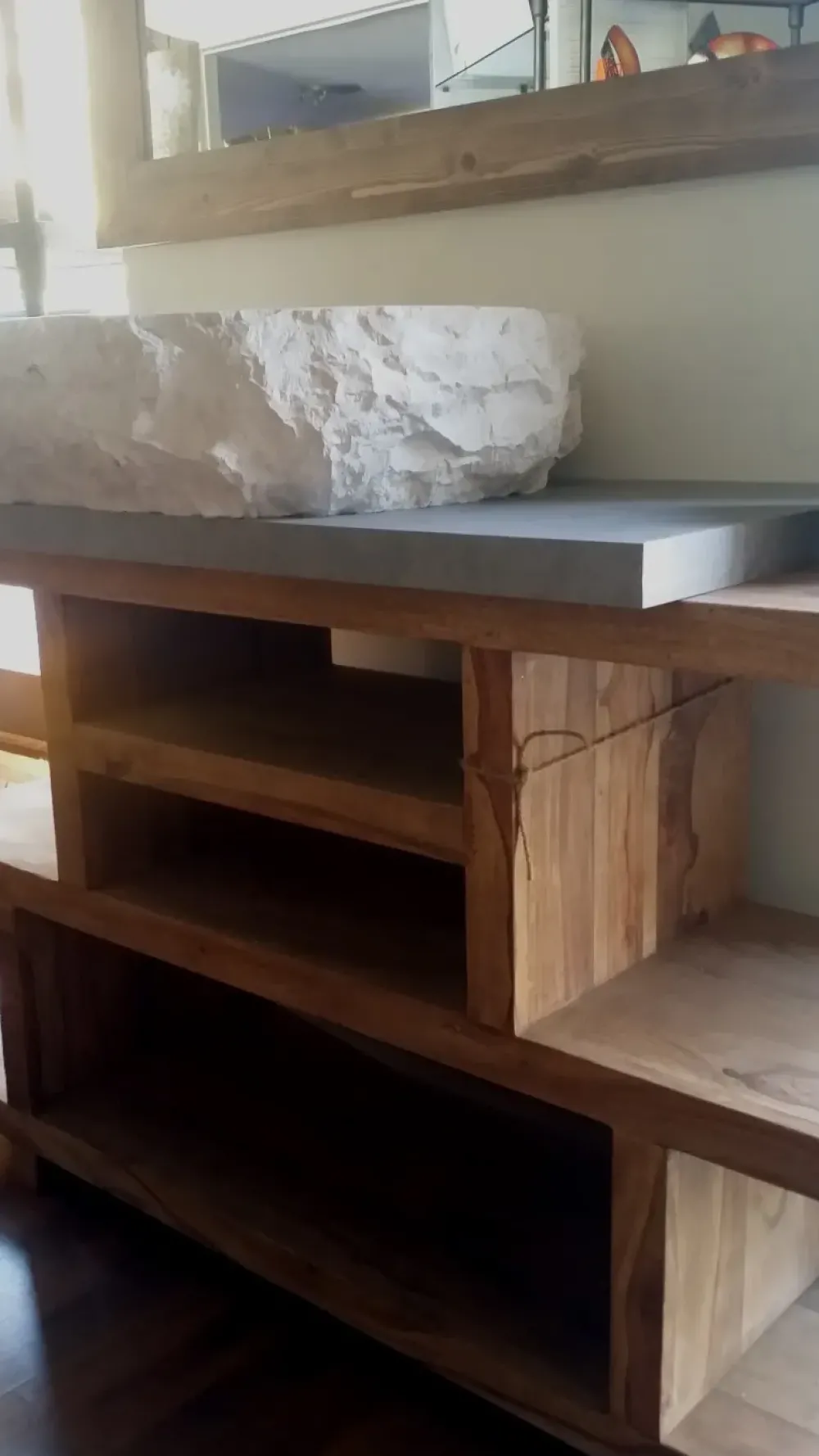 New Mobile bagno Mobile bagno zen iroko i legno di noce indiano in offerta outlet IN OFFERTA OUTLET Mobili Bagno A Terra