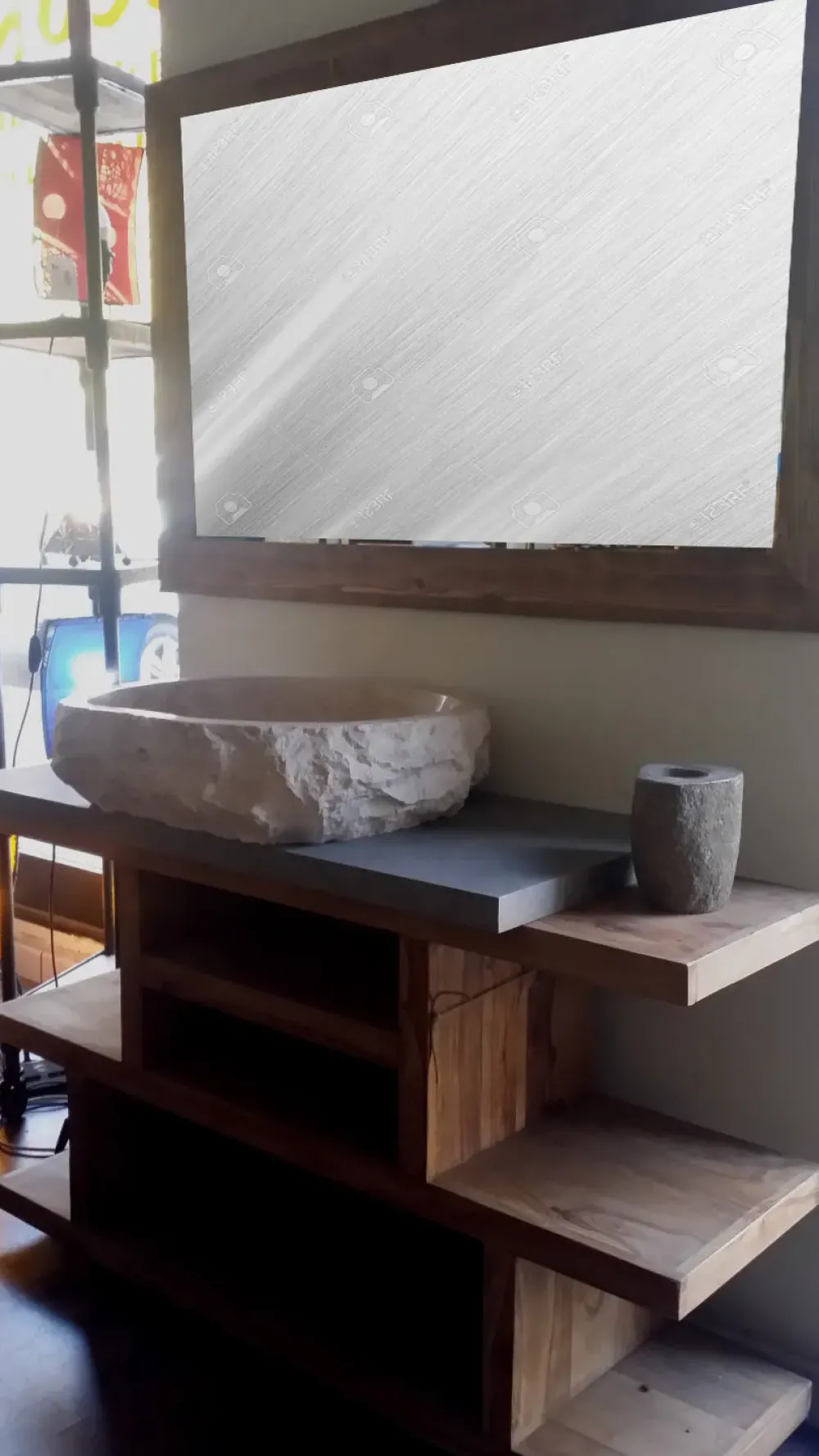 New Mobile bagno Mobile bagno zen iroko i legno di noce indiano in offerta outlet IN OFFERTA OUTLET Mobili Bagno A Terra