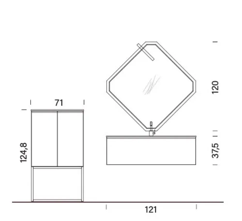 Clearance Mobile bagno Bg001 con uno sconto imperdibile Mobili Bagno Sospeso