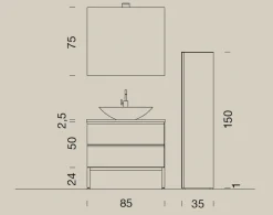 Mobile bagno Up018 con uno sconto imperdibile^Compab Discount