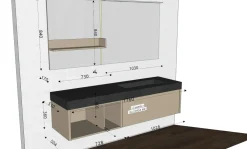 Mobile bagno in laccato opaco modello Tenderlak next 03 di a prezzo Outlet^Mastella Sale