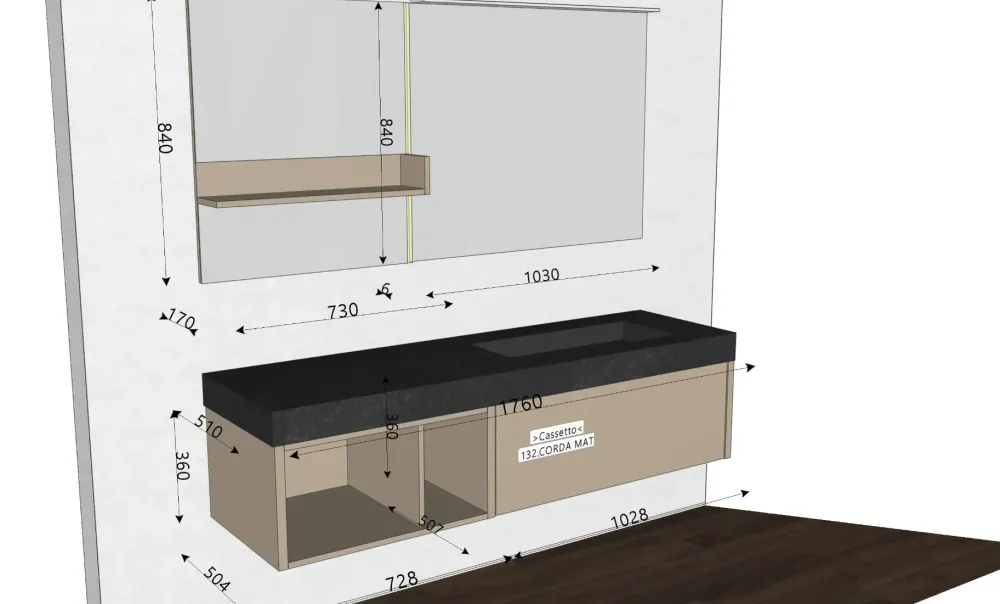 Mobile bagno in laccato opaco modello Tenderlak next 03 di a prezzo Outlet^Mastella Sale