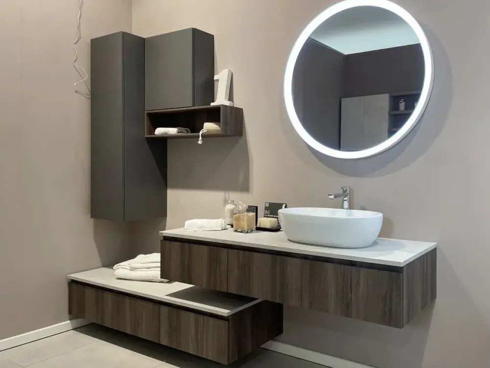 Scavolini Bathrooms Mobile bagno in laminato modello Rivo di a prezzo scontato- Mobili Bagno Sospeso